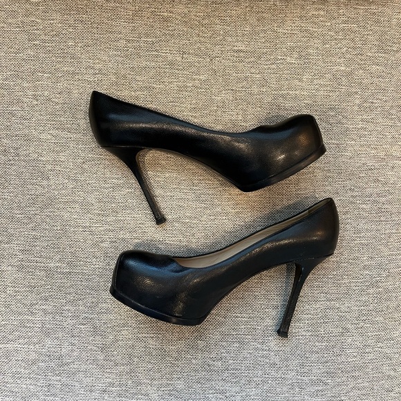 YSL Embossed Leather Double Platform Pumps - Picture 3 of 11